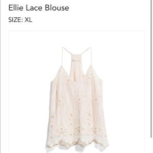 Stitch fix lavender brown lace top